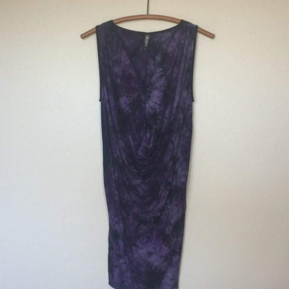 KOLLONTAÏ Purple V-Neck Draped Sheath Dress XS EUC - Picture 1 of 10